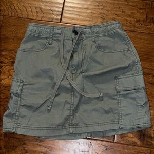 Casual Gray Cargo Skirt